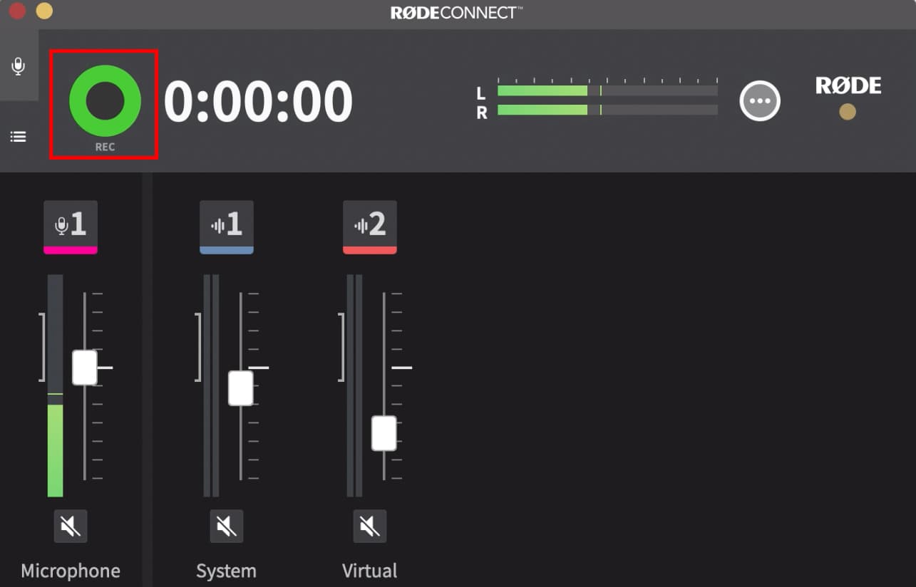 Rode Connect Setup for Radio Recording Button