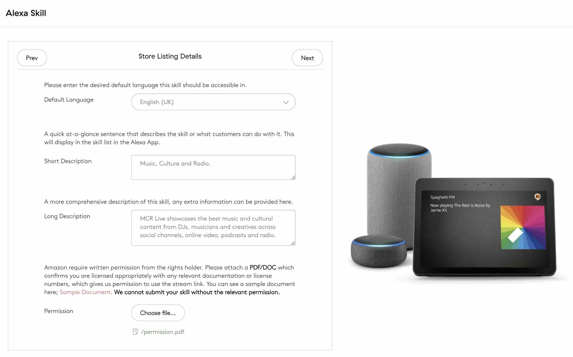 Amazon Alexa Skill Step 4