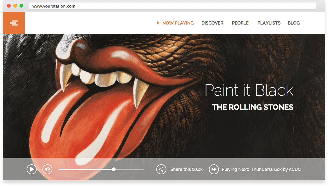 Example Music Player Website